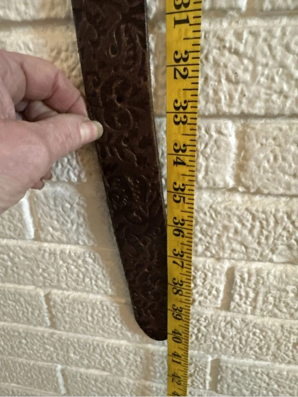 AEO EMBOSSED BOHO LEATHER BELT SMALL